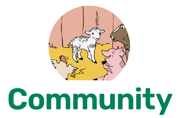 a cartoon lamb reading the news