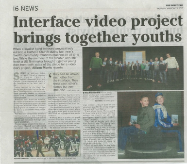 photograph of the front of a printed newspaper